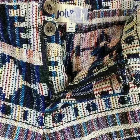 Jolt textured woven aztec shorts size 7 - Picture 8 of 9